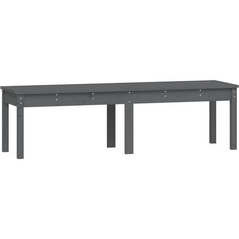Gartenbank für 2 Personen grau 159,5x44x45cm aus massivem Kiefernholz