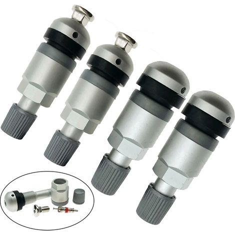Kit de réparation de valves de pneus (4 pièces) pour capteurs de pression de pneus, compatible avec les BMW Série 5. Outils de réparation automobile. (1/5)