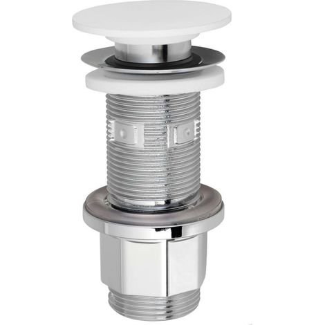 Sapho Accessori Silfra - Piletta per lavabo con tappo Rockstone, bianco opaco WA03451 (1/4)