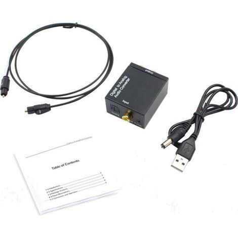 Adaptador de audio Crezuo coaxial óptico Toslink a estéreo analógico de 3,5 mm-Crezuo