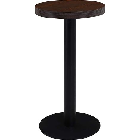 vidaXL Mesa de bistró MDF marrón oscuro 40 cm (1/4)