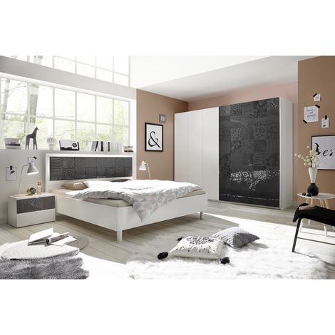 Dormitorio completo AVOLTE 2 160 x 200 cm - Color: Negro