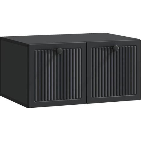 vidaXL Meuble TV mural Noir 59,5 x 41 x 30 cm Bois d'ingénierie