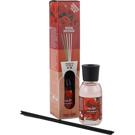 Diffuseur Mikado Rose épicée Parfum D'ambiance Longue Durée - Magic Lights (1/2)