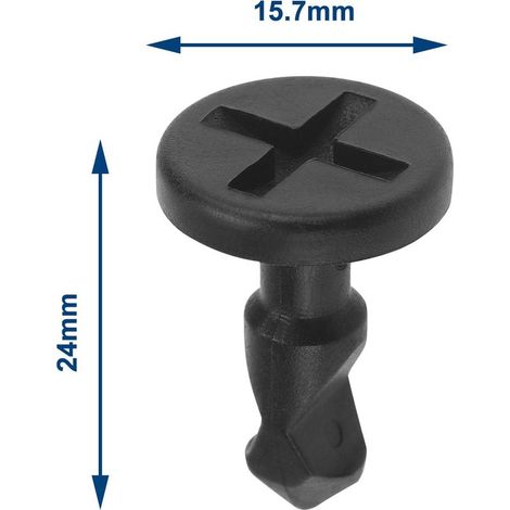 20 Stück Schraubclips für die Motorraumabdeckung, kompatibel mit Cayenne 2003–2010, 15,7 x 24 mm, OE 95557271000, Motorbefestigungsclip, Autozubehör, Schwarz (1/5)