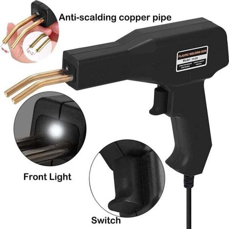 150W Soudage plastique Machine, Réparation de Pistolet de Soudeur avec 800PCS agrafeuse Chaud,Kit de Réparation Pare-chocs de Voiture,Soudure en plastique Outil de Réparation de Fissure de Carrosserie (1/5)