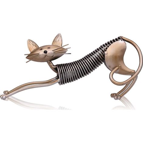 cat Sculpture Metal Iron Household Art Craft Decoration Home Furnishing Ornaments Type 1 (1/5)