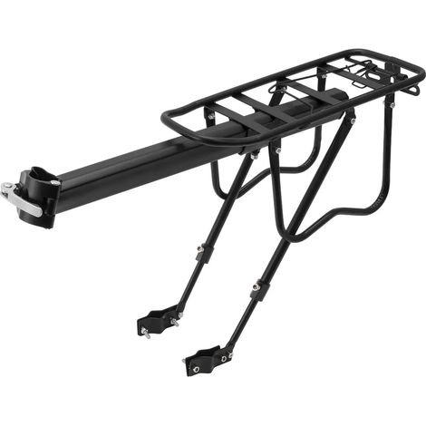 Porte-bagages MidGard pour tige de selle avec support pour feu arrière - réglable pour vélos de 24 à 29 pouces, capacité de charge jusqu'à 20 kg (1/5)