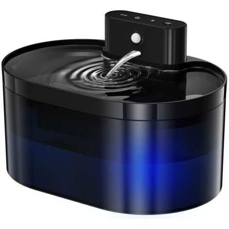 Fontaine à Eau sans Fil pour Chat - Distributeur Automatique d'eau pour Animaux 2.2L Rechargeable avec Détecteur de Mouvement - Fontaine pour Chats d'Intérieur (1/4)
