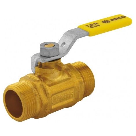 Válvula contador recta con mando de palanca TER - ARCO Medidas: 1/2"M x 1/2"M