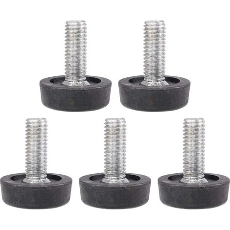 Noir M8 x 20 mm5pcs Pieds de Nivellement Meuble Réglable Pied Réglable Patin de meuble Jambe Pied de Table Chaise Base Protection Plancher