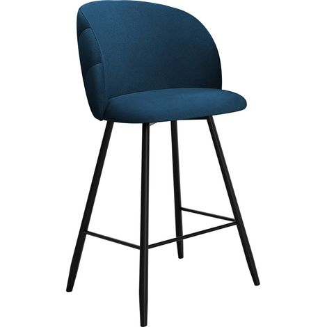Silla de barra Sparks 204, Royal Velvet 14, 105x51x51cm, Tapiz, Metálico, Aglomerado laminado, Madera