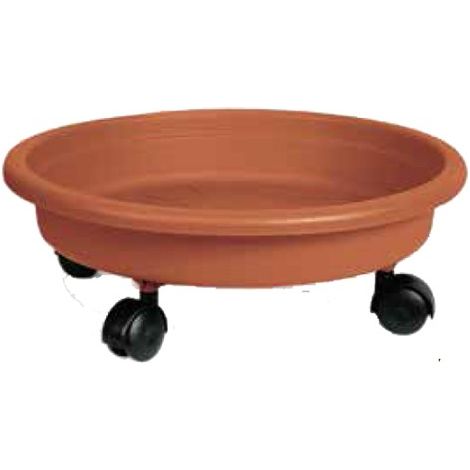 Naxos Untertasse mit Rädern 32 cm - Erde aus Siena