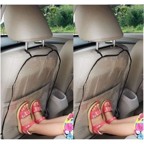 2 Pcs Auto Housse de Siège,Siège Auto Voiture De Couverture Protection Pour Les Enfants Boue Mat Propre Protecteur Kick Mat (1/4)