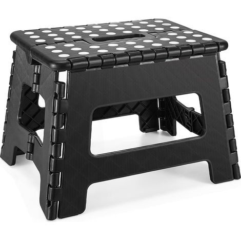 Klappbarer Tritthocker, 22 cm, Tragkraft 150 kg, rutschfest mit Griff, leicht für Kinder/Erwachsene