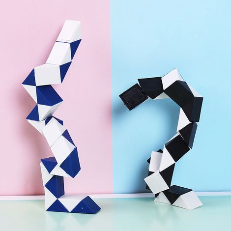 Mini puzzle à torsion en plastique, jeu éducatif en forme de serpent, cadeau idéal pour les garçons et les filles. (1/3)