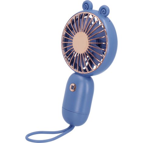 Mini ventilateur portable réglable et silencieux USB, idéal pour l'école, les activités de plein air, la maison ou le bureau. Couleur : bleu-violet.