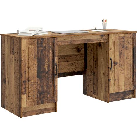 Maison Exclusive - Schreibtisch mit Regal Altholz 142,5 x 50 x 75