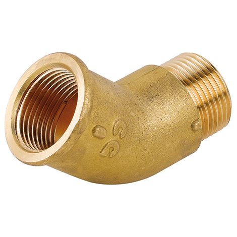 Gomito 45° mf in ottone giallo 1" CAVAL