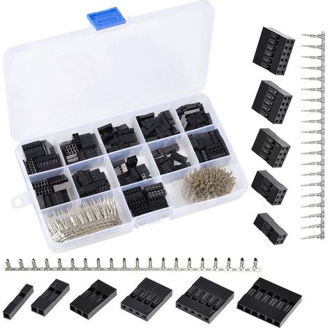 Connecteur Dupont - Kit 620 Pièces - Broches Mâles et Femelles 2,54 mm - Pour Circuits Électroniques et Projets DIY (1/5)