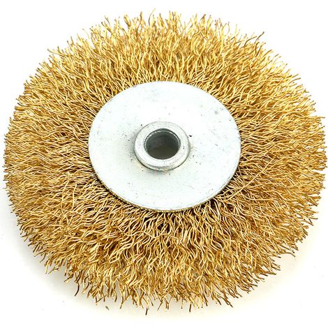 Brosse métallique circulaire 50 x 8 mm — pour nettoyage du métal et décapage de la rouille — brosse pour outils rotatifs (lot de 5). (1/5)