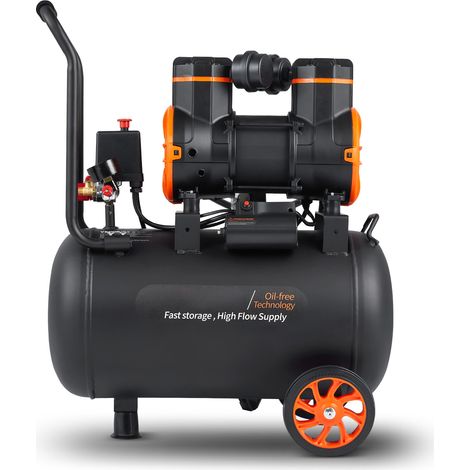 Mophorn 9,3 Gallonen Luftkompressor, 2,5 PS 2,2 CFM@90PSI. Ölfrei, 116PSI Max. Druck. 70 dB Leise für Autoreparatur, Aufpumpen, Lackieren, Nageln