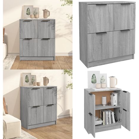 Credenza Grigio Sonoma 60x30x70 cm in Legno tecnico - Credenza in legno - Credenza grigio sonoma