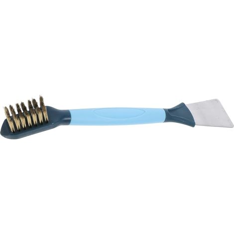 Brosse de nettoyage pour rainures fenêtres, manche PP, bleue, portes (1/5)