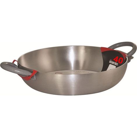 Trade Shop - TEGAME IN ALLUMINIO PENTOLA CON DOPPIO MANICO SOFT TOUCH ERGONOMICI DA Ø22 A 40CM CUCINA -     -durchmesser 40cm  -