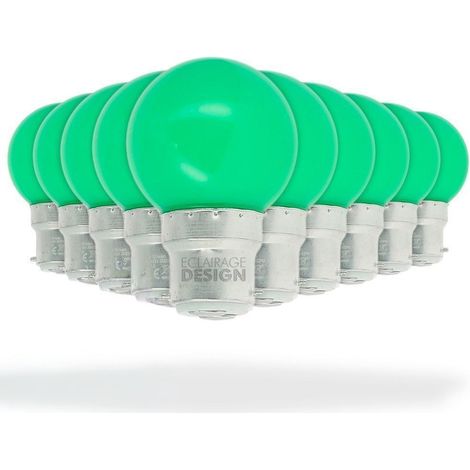 Lotto di 10 lampadine a led verdi da 1 watt (equivalenti a 10 watt) Garland Guinguette (1/4)