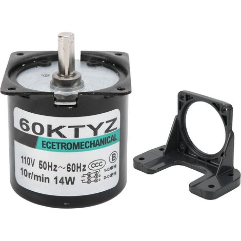 Moteur synchrone AC 110V 10 tr/min avec réducteur à engrenages métalliques, dispositif d’entraînement mécanique, accessoires de moteur. (1/5)