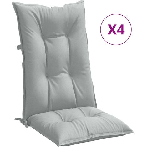 Maison Exclusive - Hochlehner-Auflagen 4 Stk. Melange Hellgrau 12 (1/5)
