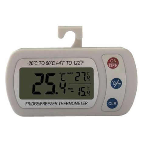 Thermomètre Électronique Haute Précision Étanche - 2 Pièces avec Mémoire Min/Max - Pour Réfrigérateur, Congélateur et Cuisine (1/4)