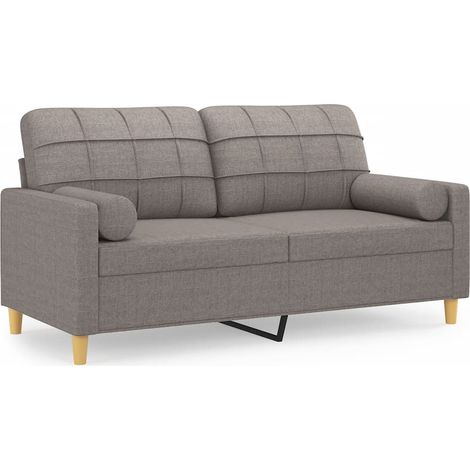 Maison Exclusive - Divano a 2 Posti con Cuscini Tortora 140 cm in Tessuto
