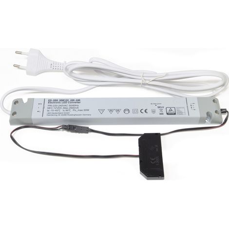 Convertitore LED 230 V 12 V 30 W Distribuzione a 6 vie
