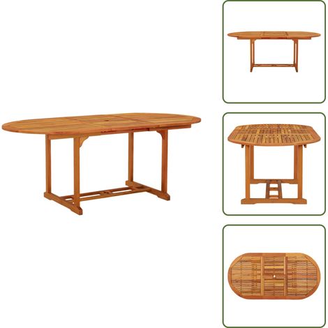 Table de jardin 200x100x75 cm Bois d'eucalyptus solide - Table De Jardin - Table Extensible - Table En Bois - Eucalyptus - Meubles De Jardin (1/5)