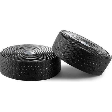 Cinta de manillar de bicicleta de silicona perforada - negra (1/5)