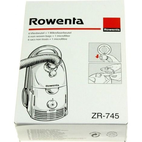 Lot de 6 Sacs + 1 microfiltre pour Aspirateur ROWENTA ZR745 (1/4)