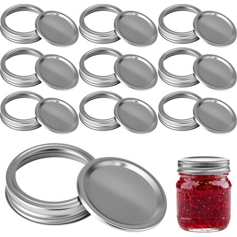 Lot de 10 Couvercles pour Bocaux de Conserves et Confitures, 86mm Couvercles à Visser, Twist off, Pour Pots en Verre, Usage Alimentaire (1/5)