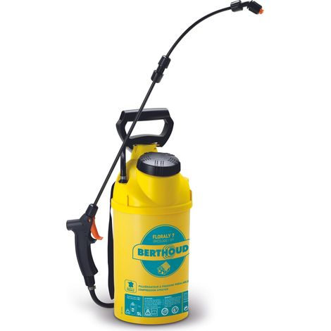 Berthoud – Pulvérisateur à pression préalable 5L – Buse professionnelle incluse – Longueur de tuyau 1m – Traitement des bois et démoussage
