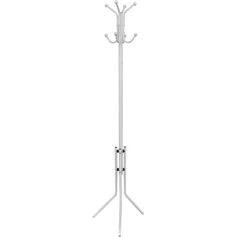 Porte-manteau sur pied pour Chambre, Salon, Salle de Bain - métal blanc BV560103 - BonneVie (1/3)
