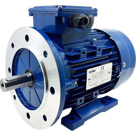 Moteur triphasé CEMER B35, 1.5 KW, 1500 TR/MIN, HA 90, 230/400V, IE1, Alu (1/5)