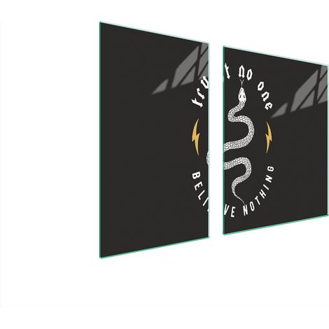 Glasplatte und Schneidebrett 100x52 schwarz (1/5)