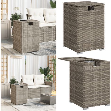 Table de couverture de bouteille de propane gris 40x40x60 cm - Table De Jardin - Mobilier De Jardin - Table De Propane - Rangement Exterieur - Meubles D'extérieurs - Home & Living