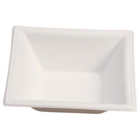 Barquette jetable Élégance 450 ml 16x16 en cellulose - 50 pièces - Ecobioshopping (1/2)