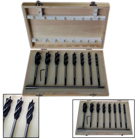 Set 8 Punte Per Trapano Tassellatore Puntale Autofilettante Legno Con Prolunga - (1/4)
