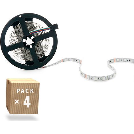 Pack 4 Tiras LED 72W 4200Lm 4200ºK 300 X SMD5050 12VDC IP65 x5M 40.000H  [PL219012-PK4-AP]