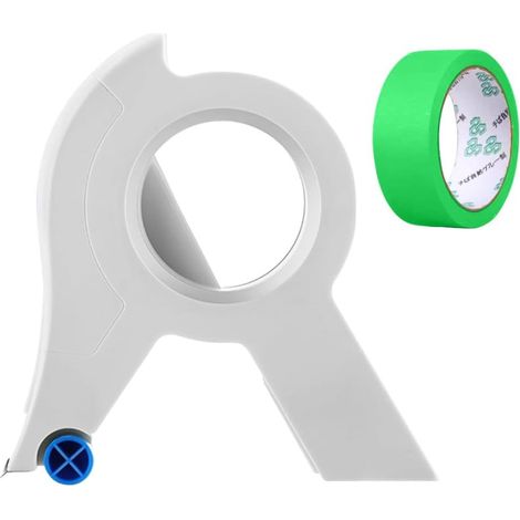 Cortador de cinta adhesiva para decoración de interiores, dispensador de cinta adhesiva, máquina de coser sencilla (verde) (1/5)