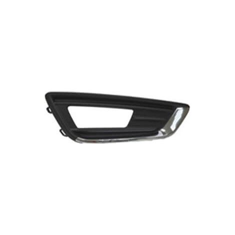 Grille de pare-choc avant droite inférieure noire et chromée avec trou anti-brouillard Ford Focus 3 phase 2 2014-2018
