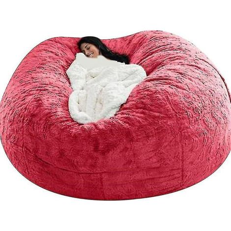 Canapé Poil Long Tissu Sherpa, Fauteuil Gonflable Lounge Moelleux, Pouf Siège Inclinable avec Dossier, Gris Anthracite, 2 Places, pour Salon Chambre